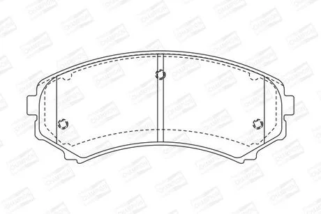 Тормозные колодки передние Mitsubishi Pajero II, III, IV, Grandis/ Mazda / Isuzu D-Max CHAMPION 572497CH