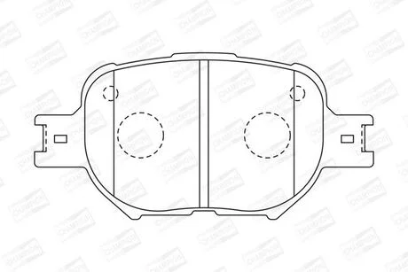 Гальмівні колодки передні Toyota Allion, Caldina, Celica, Corolla, Mark, Matrix, Opa, Premio, Veross CHAMPION 572517CH