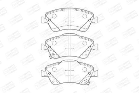 Тормозные колодки передние Toyota Auris (2006->) CHAMPION 572524CH