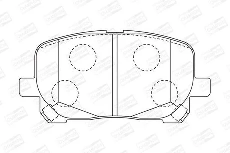 Тормозные колодки передние Toyota Avensis Verso, Matrix CHAMPION 572546CH