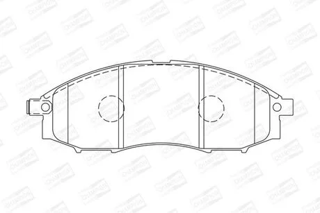 Nissan тормозные колодки передн. navara 02- CHAMPION 572551CH
