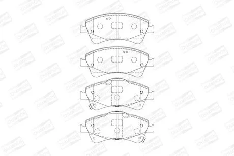 Тормозные колодки передние Toyota Auris, Avensis, Verso CHAMPION 572600CH