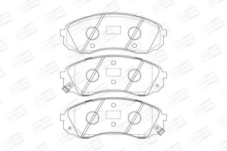 Колодки тормозные дисковые передние Kia Carnival/Grand Carnival III (06-) (57261 CHAMPION 572619CH