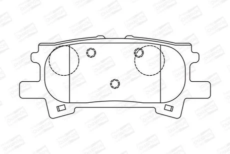 Колодки гальмівні дискові задні LEXUS RX (_U3_) 03-08|TOYOTA HARRIER (_U3_) 03 CHAMPION 572621CH