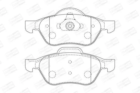 Гальмівні колодки передні Renault Laguna II, Twingo II, Wind CHAMPION 573016CH