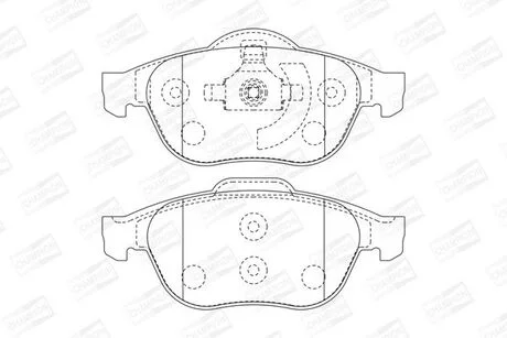 Гальмівні колодки передні Renault Espace IV, Laguna II, Vel Satis CHAMPION 573025CH