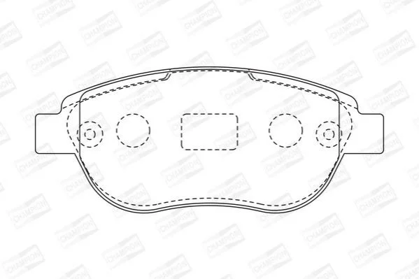 Гальмівні колодки передні Citroen C3, C4, Xsara, Picasso / Peugeot 1007, 206, 207, 307, Partner CHAMPION 573031CH (фото 1)