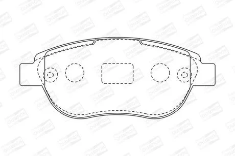 Гальмівні колодки передні Citroen C3, C4, Xsara, Picasso / Peugeot 1007, 206, 207, 307, Partner CHAMPION 573031CH