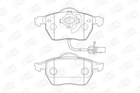 Тормозные колодки передние Audi A4, A6 Skoda Superb VW Passat CHAMPION 573037CH