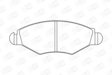 Тормозные колодки передние Peugeot 206, 306 / Citroen Xsara CHAMPION 573051CH (фото 1)
