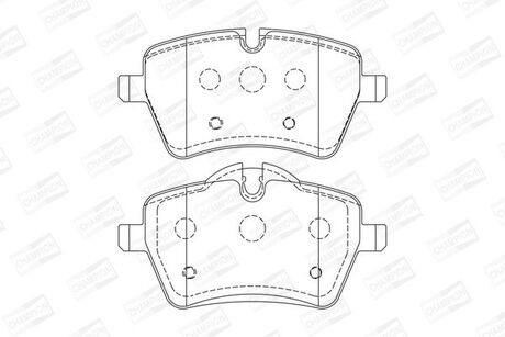 Колодки тормозные дисковые передние MINI MINI (R50, R53) 01-06, MINI (R56) 05-14 CHAMPION 573234CH