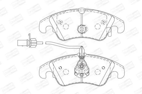 Тормозные колодки передние Audi A4, A5, A6, A7, Q5 CHAMPION 573247CH (фото 1)