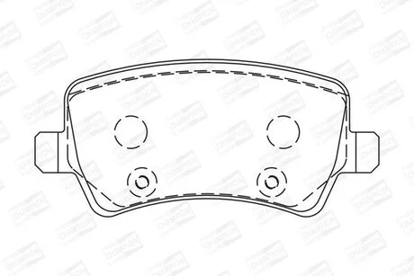 Гальмівні колодки задні Land Rover Freelander 2, Range Rover Evoque/ Ford Galaxy / Volvo V60, V70 CHAMPION 573250CH