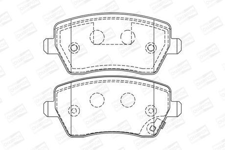 Тормозные колодки передние NISSAN ALMERA, MICRA, NOTE/ OPEL AGILA/ SUZUKI SPLASH, SWIFT CHAMPION 573255CH