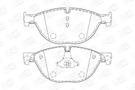 Тормозные колодки передние M-Series BMW 5-Series, 6-Series CHAMPION 573292CH (фото 1)