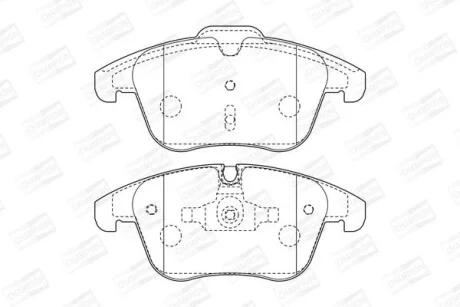 Гальмівні колодки передні Citroen C5 / Peugeot 508 CHAMPION 573311CH