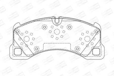 Гальмівні колодки передні Porsche Cayenne, Macan, Panamera / VW Touareg CHAMPION 573329CH