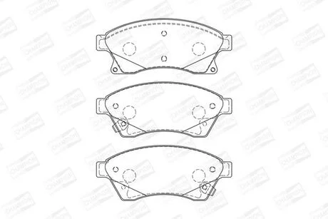 Тормозные колодки передние Opel Astra / Chevrolet Cruze, Aveo CHAMPION 573332CH (фото 1)
