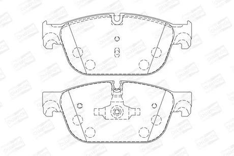 Гальмівні накладки передні Citroen C4/C5/C6/Peugeot 308/407/508 09- CHAMPION 573338CH