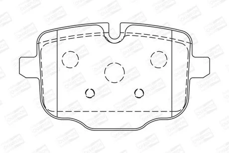 Тормозные колодки задние BMW 5-Series, 6-Series, 7-Series, 8-Series, X3 / Rolls-Royce CHAMPION 573353CH (фото 1)
