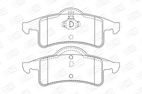 Тормозные колодки задние Jeep Cherokee, Grand Cherokee CHAMPION 573374CH