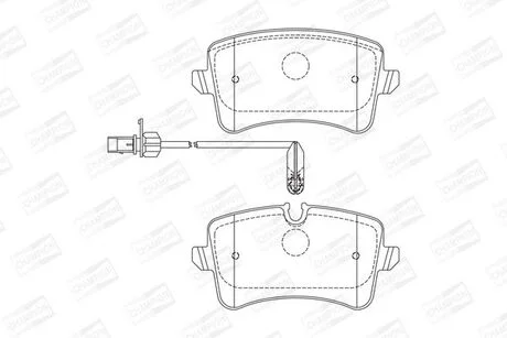 Колодки тормозные дисковые задние AUDI A4 Avant (8K5, B8) CHAMPION 573428CH