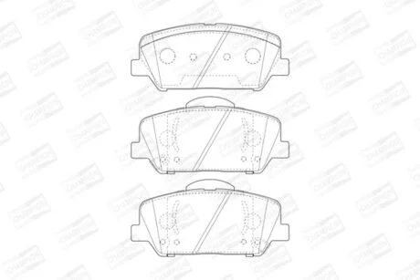 Колодки гальмівні дискові передні Kia Optima (10-), Ceed (15-)/Hyundai i30 (11 CHAMPION 573447CH