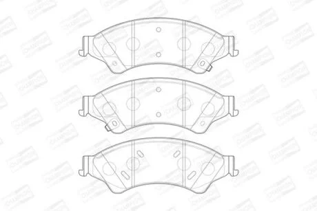 Гальмівні колодки передні Ford Ranger (2011->) CHAMPION 573449CH