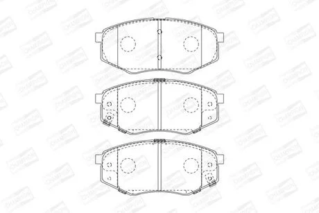Гальмівні колодки передні Hyundai VI, Sonata IX20 CHAMPION 573454CH
