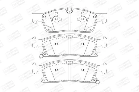 Тормозные колодки передние Mercedes M-Class, GLE (W166), GLS, GL (X166) / Jeep Grand Cherokee IV CHAMPION 573459CH