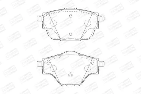 Колодки гальмівні дискові задні Citroen C4 (13-) CHAMPION 573622CH