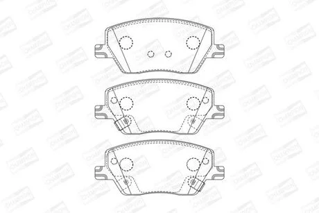 Колодки гальмівні дискові передні Fiat Tipo, Tipo SW/ Linea (15-) C CHAMPION 573626CH