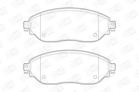 Накладки тормозные передние Renault Trafic III/Opel Vivaro B 14-/Nissan NV300/Fiat Talento 16- CHAMPION 573656CH