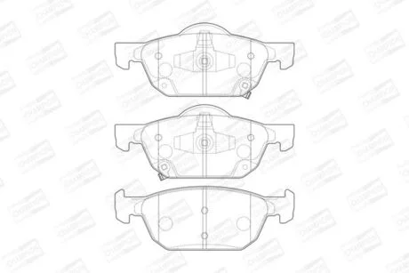 Тормозные колодки передние Honda Civic IX, X CHAMPION 573670CH