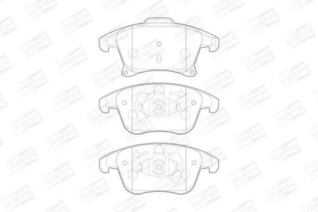 Тормозные колодки передние Ford Galaxy III, Mondeo V, S-Max CHAMPION 573674CH