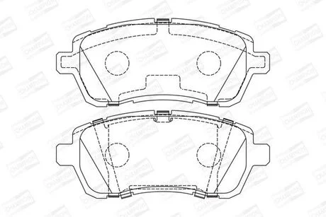 Гальмівні колодки передні Ford Fiesta VI, KA+ CHAMPION 573747CH (фото 1)