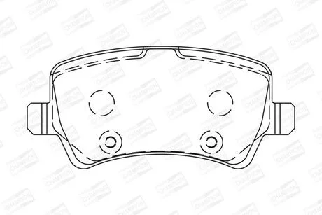 Гальмівні колодки задні Range Rover Evoque / Volvo S60, S80, V70, XC60, XC70 CHAMPION 573748CH