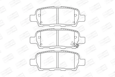 Гальмівні колодки задні Nissan Qashqai, X-Trail, Tiida, Teana, Leaf / Renault Koleos I II / Infiniti CHAMPION 573754CH