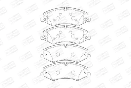 Колодки гальмівні дискові передні Land Rover Discovery/Range Rover (09-) (5737 CHAMPION 573759CH