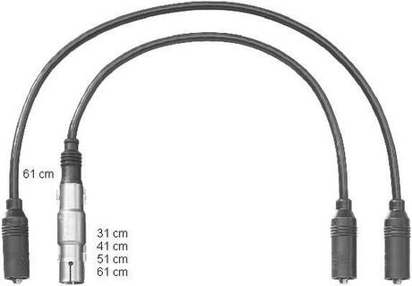 Комплект кабелей зажигания CHAMPION CLS238 (фото 1)