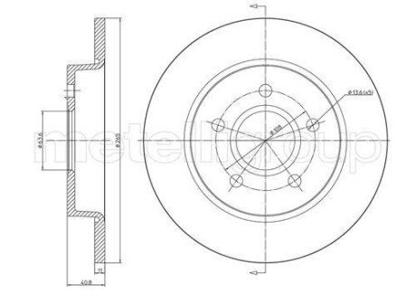 Гальмівний диск зад Focus II 04-/C-MAX 07- (265x11) CIFAM 800-688C