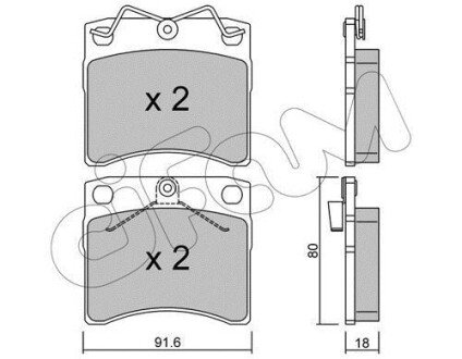 Колодки гальмівні перед Transporter (96-03) CIFAM 822-163-1