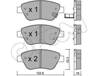 Колодки гальмівні пров Corsa 04- CIFAM 822-321-2