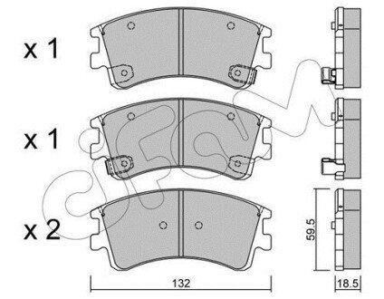 Гальмівні колодки перед Mazda 6 02- CIFAM 822-476-0