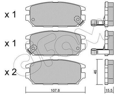Колодки тормозные задние Galant/Lancer/Space Wagon (89-05) CIFAM 822-483-0