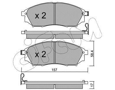 Гальмівні колодки пер QX50/Q70/Q60/Navara/Qashqai/Murano/Pathfinder/Koleos 01- CIFAM 822-819-0 (фото 1)