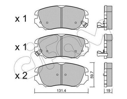 Колодки гальмівні пров Insignia/Insignia/Malibu/9-5 08-17 CIFAM 822-841-0