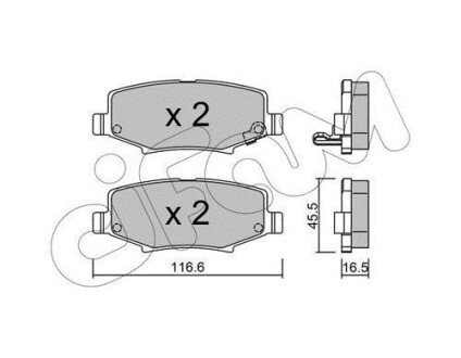 Колодки тормозные задние Compass/Wrangler/Liberty/Cherokee/Nitro 06- CIFAM 822-863-0