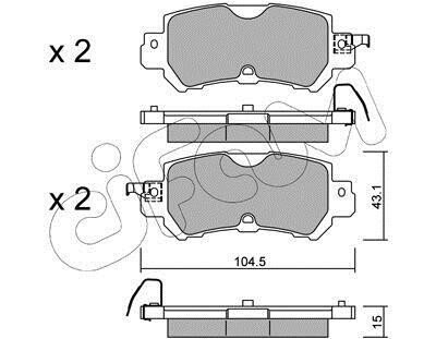 Колодки гальмівні задні CX3/2/CX5 12- CIFAM 822-970-0
