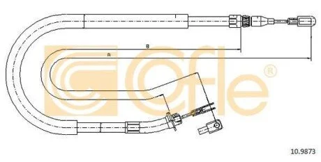 Трос ручного тормоза зад. Sprinter/LT 96- Л=Пр. (1513/1325) COFLE 10.9873